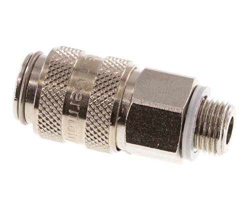 Nickel-plated Brass DN 5 Air Coupling Socket G 1/8 inch Male