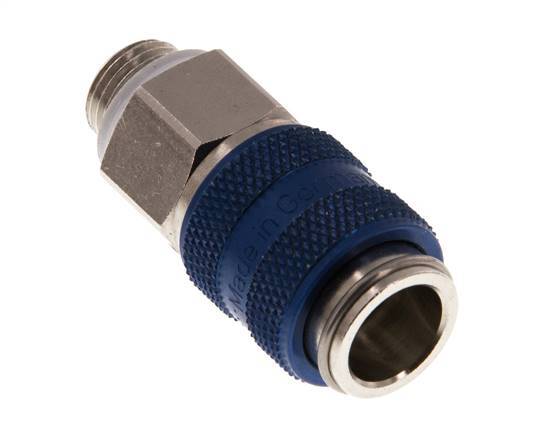 Nickel-plated Brass DN 5 Blue Air Coupling Socket G 1/8 inch Male