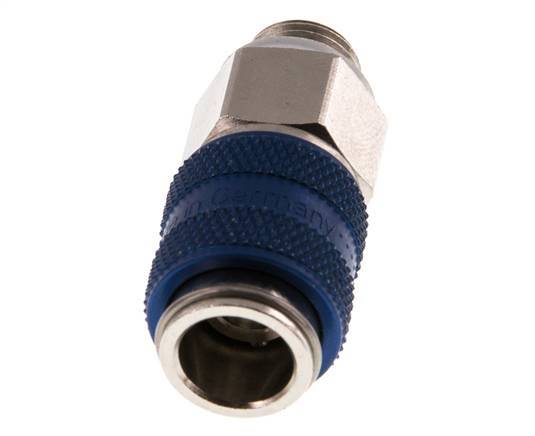 Nickel-plated Brass DN 5 Blue Air Coupling Socket G 1/8 inch Male