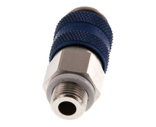 Nickel-plated Brass DN 5 Blue Air Coupling Socket G 1/8 inch Male