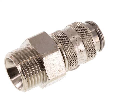 Hardened steel DN 5 Air Coupling Socket G 3/8 inch Male