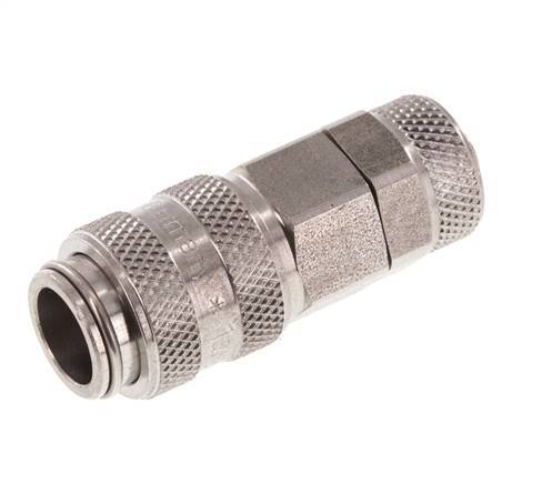 Stainless steel DN 5 Air Coupling Socket 6x8 mm Union Nut