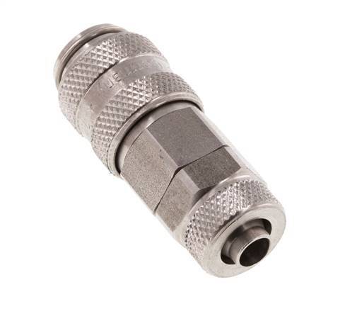 Stainless steel DN 5 Air Coupling Socket 6x8 mm Union Nut