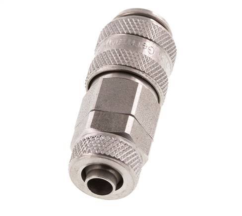 Stainless steel DN 5 Air Coupling Socket 6x8 mm Union Nut