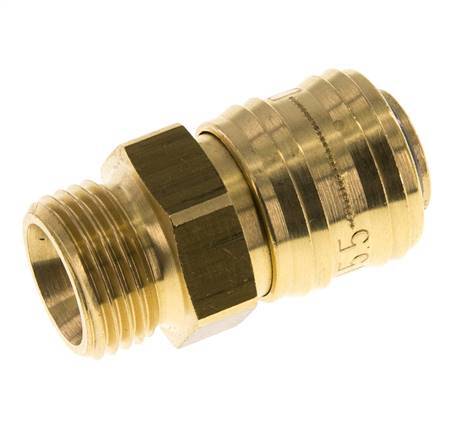 Brass DN 5.5 (Orion) Air Coupling Socket G 1/2 inch Male