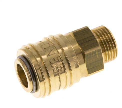 Brass DN 5.5 (Orion) Air Coupling Socket G 3/8 inch Male