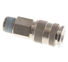 Nickel-plated Brass DN 5.5 (Orion) Air Coupling Socket R 3/8 inch Male