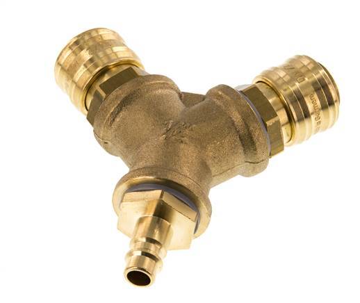 Brass DN 7.2 (Euro) Air Coupling 2-way 012