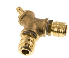 Brass DN 7.2 (Euro) Air Coupling 2-way 012