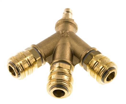Brass DN 7.2 (Euro) Air Coupling 3-way 038