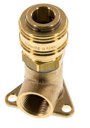 Brass DN 7.2 (Euro) Air Coupling Socket G 3/8 inch Female Wall-Mount