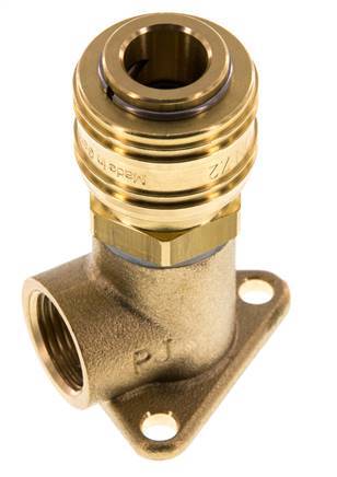 Brass DN 7.2 (Euro) Air Coupling Socket G 3/8 inch Female Wall-Mount