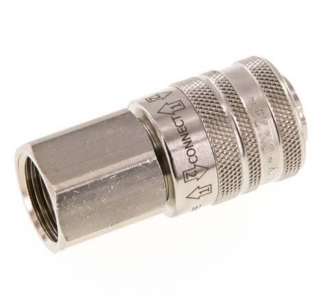 Nickel-plated Brass DN 7.8 Safety Air Coupling Socket G 1/2 inch Female