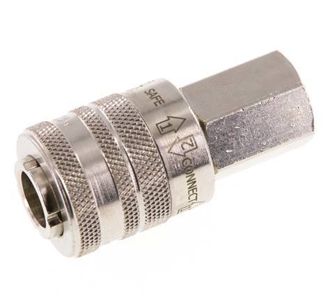 Nickel-plated Brass DN 7.8 Safety Air Coupling Socket G 3/8 inch Female