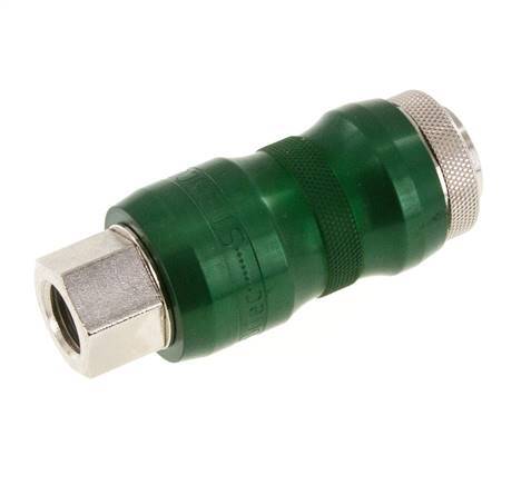 Nickel-plated Brass DN 7.8 Safety Air Coupling Socket with Slide Sleeve G 1/4 inch Female