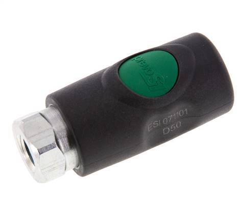 Composite material DN 7.4 Safety Air Coupling Socket with Push Button G 1/4 inch Female