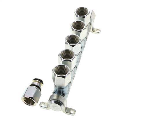 Steel DN 7.2 (Euro) Air Coupling Socket G 1/2 inch Female 5-way