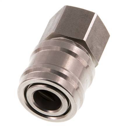 Stainless steel DN 7.2 (Euro) Air Coupling Socket G 1/2 inch Female Double Shut-Off