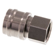 Stainless steel DN 7.2 (Euro) Air Coupling Socket G 1/2 inch Female Double Shut-Off