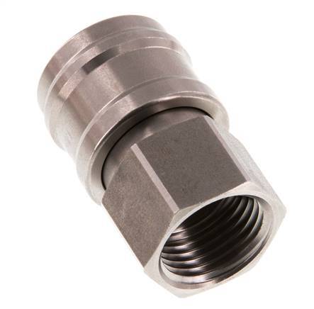 Stainless steel DN 7.2 (Euro) Air Coupling Socket G 1/2 inch Female Double Shut-Off