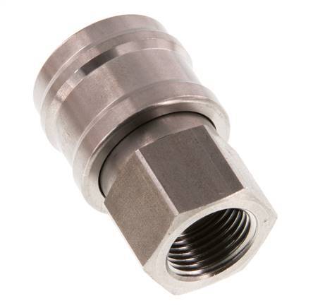 Stainless steel DN 7.2 (Euro) Air Coupling Socket G 3/8 inch Female Double Shut-Off