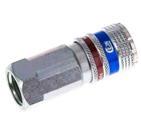 Steel/brass DN 7.6 (7.2 Euro) Safety Air Coupling Socket G 3/8 inch Female