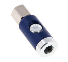 Hardened steel DN 7.4 Safety Air Coupling Socket with Push Button G 3/8 inch Female