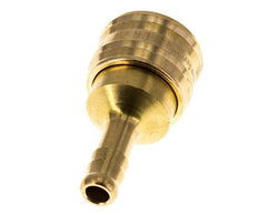 Brass DN 7.2 (Euro) Air Coupling Socket 8 mm Hose Pillar Double Shut-Off