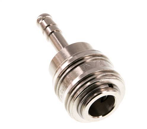 Nickel-plated Brass DN 7.2 (Euro) Air Coupling Socket 6 mm Hose Pillar