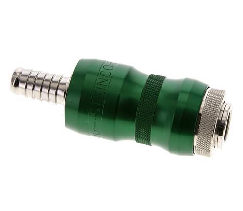 Nickel-plated Brass DN 7.8 Safety Air Coupling Socket with Slide Sleeve 10 mm Hose Pillar