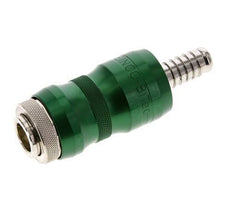 Nickel-plated Brass DN 7.8 Safety Air Coupling Socket with Slide Sleeve 10 mm Hose Pillar