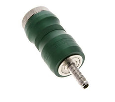 Nickel-plated Brass DN 7.8 Safety Air Coupling Socket with Slide Sleeve 6 mm Hose Pillar