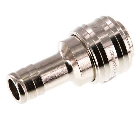 Nickel-plated Brass DN 7.2 (Euro) Air Coupling Socket 13 mm Hose Pillar Double Shut-Off