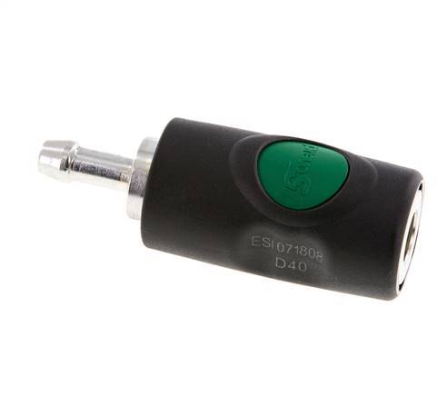 Composite material DN 7.4 Safety Air Coupling Socket with Push Button 8 mm Hose Pillar