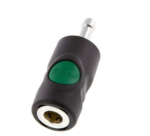 Composite material DN 7.4 Safety Air Coupling Socket with Push Button 8 mm Hose Pillar