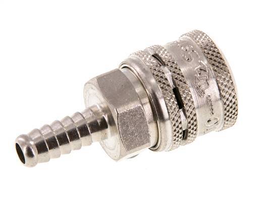Steel DN 7.2 (Euro) Safety Air Coupling Socket 8 mm Hose Pillar