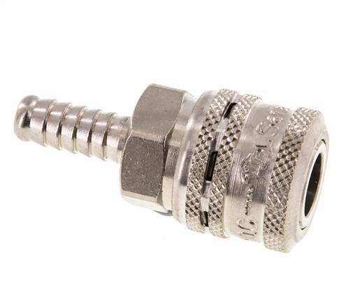 Steel DN 7.2 (Euro) Safety Air Coupling Socket 8 mm Hose Pillar
