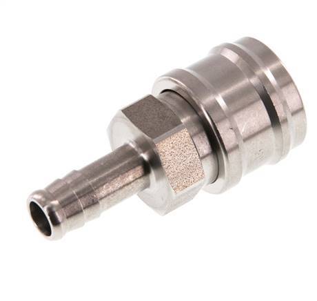 Stainless steel DN 7.2 (Euro) Air Coupling Socket 10 mm Hose Pillar