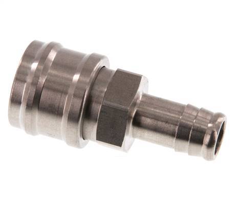 Stainless steel DN 7.2 (Euro) Air Coupling Socket 13 mm Hose Pillar