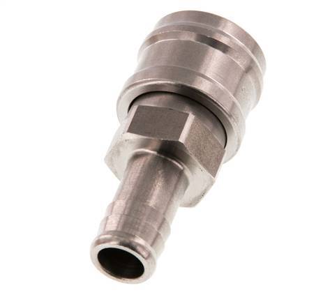 Stainless steel DN 7.2 (Euro) Air Coupling Socket 13 mm Hose Pillar
