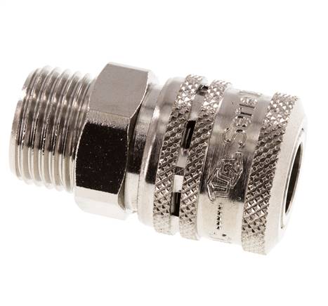 Steel DN 7.2 (Euro) Safety Air Coupling Socket G 1/2 inch Male