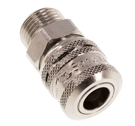 Steel DN 7.2 (Euro) Safety Air Coupling Socket G 1/2 inch Male