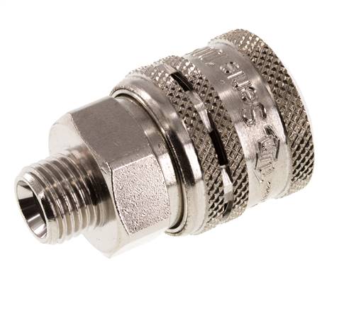 Steel DN 7.2 (Euro) Safety Air Coupling Socket G 1/4 inch Male