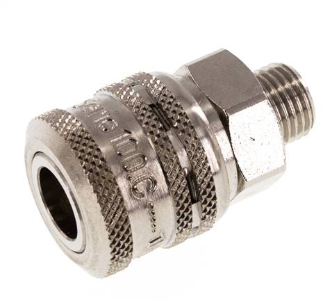 Steel DN 7.2 (Euro) Safety Air Coupling Socket G 1/4 inch Male
