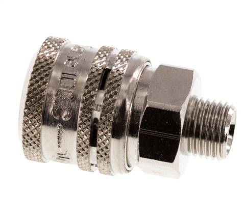 Steel DN 7.2 (Euro) Safety Air Coupling Socket G 1/4 inch Male