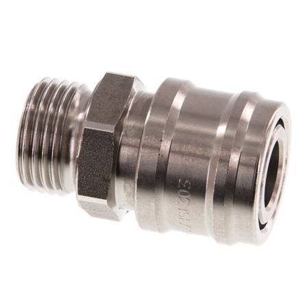 Stainless steel DN 7.2 (Euro) Air Coupling Socket G 1/2 inch Male