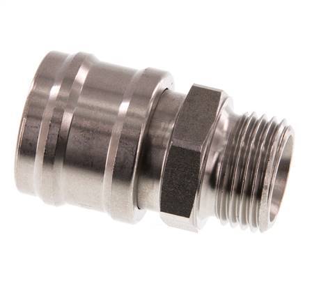 Stainless steel DN 7.2 (Euro) Air Coupling Socket G 1/2 inch Male