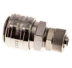 Nickel-plated Brass DN 7.2 (Euro) Air Coupling Socket 8x10 mm Union Nut