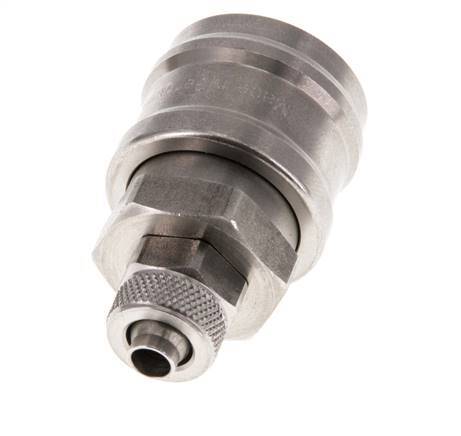 Stainless steel DN 7.2 (Euro) Air Coupling Socket 6x8 mm Union Nut