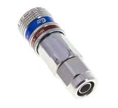 Steel/brass DN 7.6 (7.2 Euro) Safety Air Coupling Socket 8x12 mm (streamline) Union Nut